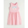 LCW Kids Pembe Desenli Kız Çocuk Elbise
