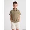 LCW Kids Haki Erkek Çocuk Müslin Gömlek