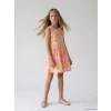 LCW Kids Pembe Desenli Kız Çocuk Elbise