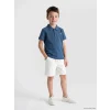 LCW Kids İndigo Polo Yaka Nakışlı Erkek Çocuk Tişört