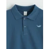 LCW Kids İndigo Polo Yaka Nakışlı Erkek Çocuk Tişört