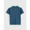 LCW Kids İndigo Polo Yaka Nakışlı Erkek Çocuk Tişört