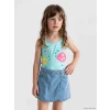 LCW Kids Mavi Desenli Kız Çocuk Mayo