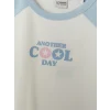 LCW Kids Ekru Yazı Baskılı Kız Çocuk Tişört