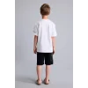 Defacto H8202A8WT34 Beyaz %100 Pamuk PlayStatıon Lisanslı Regular Fıt 2li Beyaz Pijama Takımı Erkek Çocuk