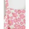 LCW Kids Pembe Kare Yaka Çiçekli Kız Çocuk Poplin Elbise