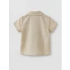 LCW baby Bej Kısa Kollu Erkek Bebek Gömlek