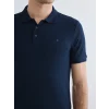 LCWAIKIKI Classic Lacivert Polo Yaka Dokulu Erkek Tişört