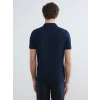 LCWAIKIKI Classic Lacivert Polo Yaka Dokulu Erkek Tişört