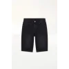 Defacto G8662AXNM40 Siyah Regular Fıt Kemerli Bel Jean Bermuda Şort