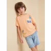 LCW Kids Turuncu Erkek Çocuk Minions Baskılı Tişört