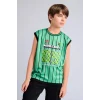 Defacto H6716A8GN401 Yeşil Minecraft Bisiklet Yaka Yeşil Atlet Erkek Çocuk