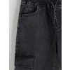 LCW Kids Antrasit Beli Lastikli Erkek Çocuk Kargo Jean Pantolon