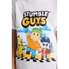 Defacto H0227A8ER105 Ekru %100 Pamuk Stumble Guys Tişört Erkek Çocuk