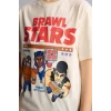 Defacto G8946A8ER99 Ekru %100 Pamuk Brawl Stars New Regular Fıt Bisiklet Yaka Kısa Kollu Tişört Erkek Çocuk