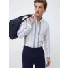 SOUTHBLUE Mavi Regular Fit Çizgili Poplin Erkek Gömlek