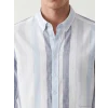 SOUTHBLUE Mavi Regular Fit Çizgili Poplin Erkek Gömlek