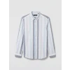 SOUTHBLUE Mavi Regular Fit Çizgili Poplin Erkek Gömlek