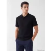 LCW Vision Siyah Polo Yaka Erkek Triko Tişört
