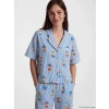 LCW DREAM Ekru Ayı Teddy Baskılı Kadın Pijama Takım