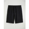 LC WAIKIKI Gri Bisiklet Yaka Teddy Baskılı Erkek Şortlu Pijama Takımı