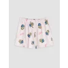 LCW Kids Ekru Minions Baskılı Kız Çocuk Şortlu Pijama Takım