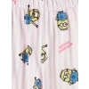 LCW Kids Ekru Minions Baskılı Kız Çocuk Şortlu Pijama Takım