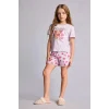 Defacto H8359A8PN256 Pembe %100 Pamuk Regular Fıt 2li Pijama Takımı Kız Çocuk