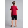 Defacto H7340A8RD119 Kırmızı %100 Pamuk Galatasaray Kısa Kollu Pijama Üstü Şort Pijama Alt 2li Pijama Takımı Erkek Çocuk