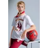 Defacto H7511A8WT34 Beyaz %100 Pamuk Galatasaray Kısa Kollu Pijama Üst Şort Pijama Alt 2li Pijama Takımı Erkek Çocuk