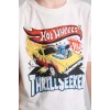 Defacto H8313A8ER105 Ekru %100 Pamuk Hot Wheels Oversıze Bisiklet Yaka Kısa Kollu Ekru Tişört Erkek Çocuk