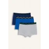 Defacto E1573A8BE43 Mavi 3lü Mavi Boxer Set Erkek Çocuk