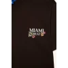 Defacto G9465AXBN338 Kahve %100 Pamuk NBA Mıamı Heat Lisanslı Oversıze Baskılı Kısa Kollu Kahverengi Tişört