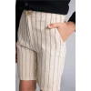 Defacto H9638A8BG186 Bej %100 Pamuk Çizgili Bej Şort Erkek Çocuk