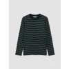 LCW Vision Lacivert Bisiklet Yaka Çizgili Erkek Sweatshirt