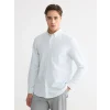 LCWAIKIKI Classic Yeşil Regular Fit Çizgili Erkek Gömlek