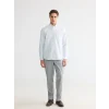 LCWAIKIKI Classic Yeşil Regular Fit Çizgili Erkek Gömlek