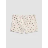 LCW Kids Ekru Baskılı Kız Çocuk Boxer 3lü
