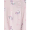 LCW Kids Pembe Bisiklet Yaka Kız Çocuk Kaprili Pijama Takımı