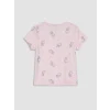 LCW Kids Pembe Bisiklet Yaka Kız Çocuk Kaprili Pijama Takımı