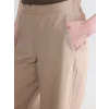LCW Modest Bej Beli Lastikli Geniş Paça Kadın Pantolon
