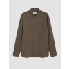 LCW Vision Kahverengi Regular Fit %100 Keten Erkek Gömlek