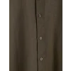 LCW Vision Kahverengi Regular Fit %100 Keten Erkek Gömlek