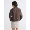 LCWAIKIKI Classic Kahverengi Kruvaze Yaka Oversize Kadın Trençkot