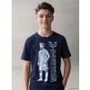 LCW Kids Lacivert Messi Baskılı Erkek Çocuk Tişört