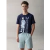 LCW Kids Lacivert Messi Baskılı Erkek Çocuk Tişört