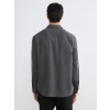 LCW Vision Antrasit Regular Fit Erkek Krinkle Gömlek