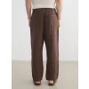 XSIDE Kahverengi Loose Fit Erkek Müslin Pantolon