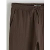 XSIDE Kahverengi Loose Fit Erkek Müslin Pantolon