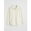 XSIDE Sarı Çizgili Oversize Poplin Kadın Gömlek